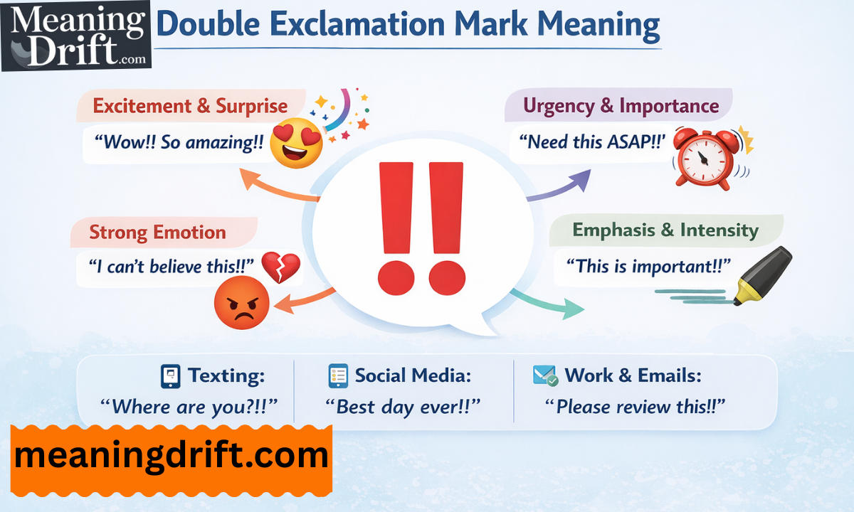 Double Exclamation Mark Meaning in Text: Emotions, Contexts & Usage