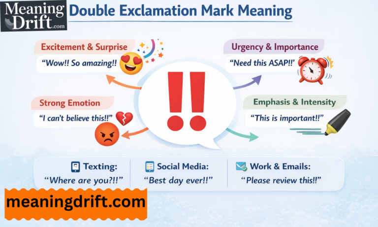 Double Exclamation Mark Meaning in Text – Emotions, Contexts, and Real-Life Usage