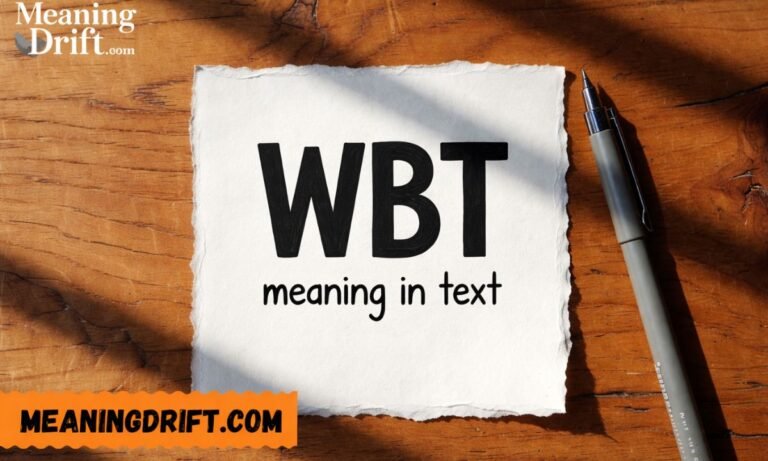 Understanding WBT Meaning in Text: From Online Chats to Technical Fields