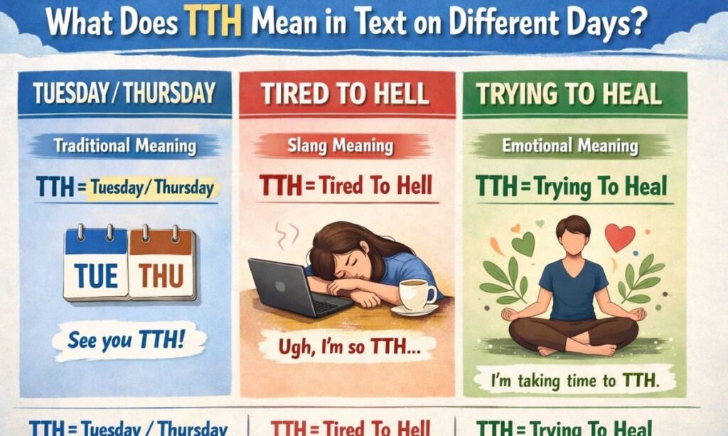 What Does TTH Mean in Text on Different Days