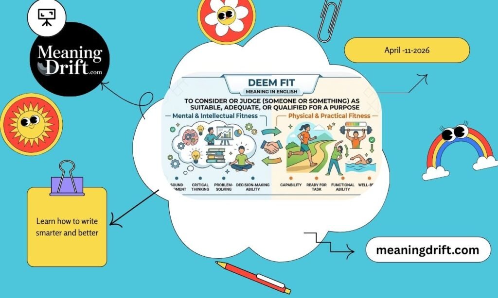 Deem fit meaning in english
