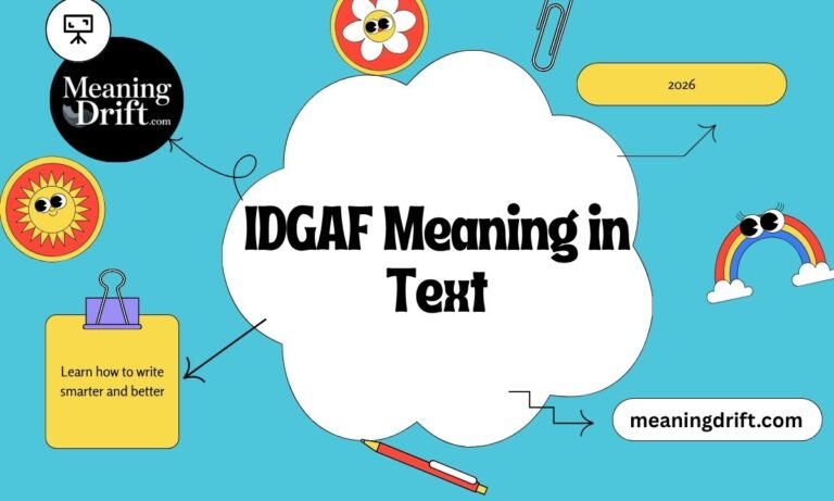 IDGAF Meaning in Text