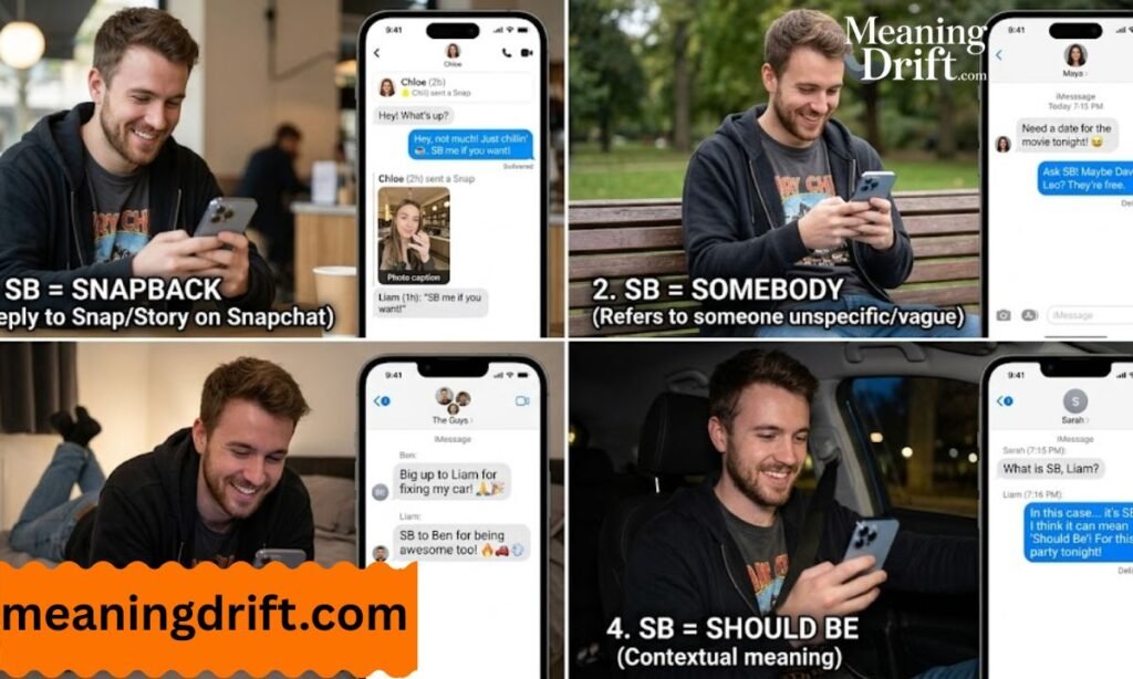 SB Meaning in Text from a Guy