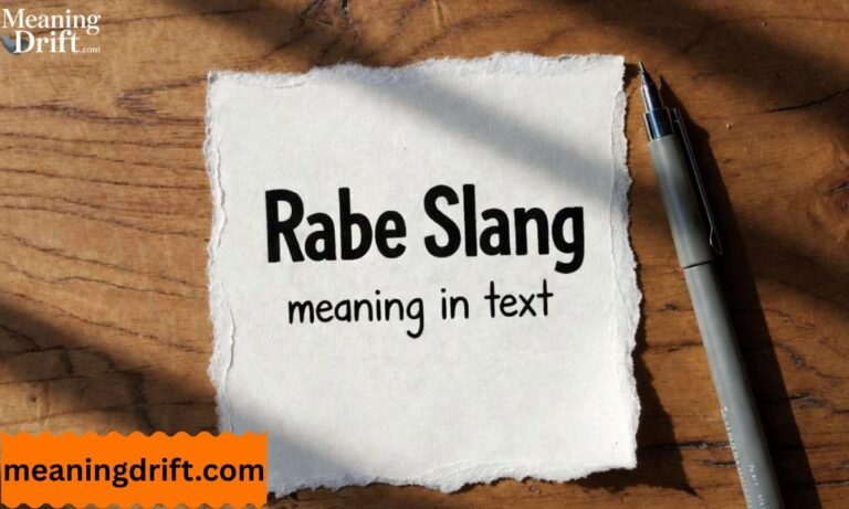 What Does Rabe Slang Mean