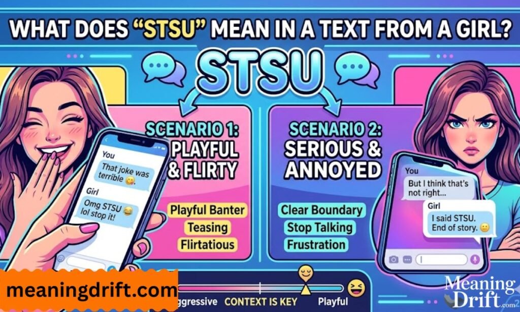 stsu mean in text from girl