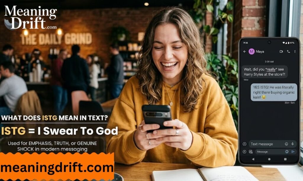 what does istg mean in text