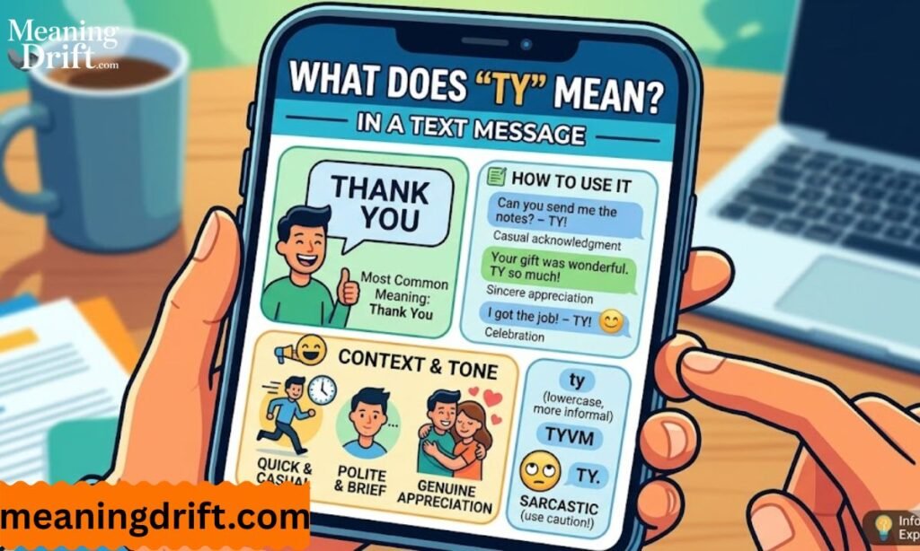 what does ty mean in a text message