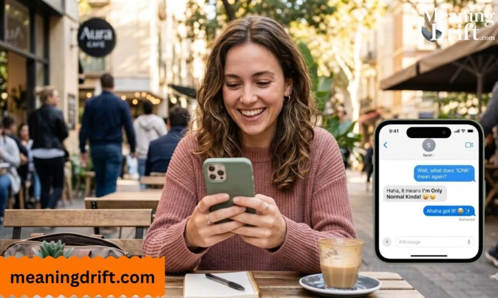 IONK Meaning in Text from a Girl