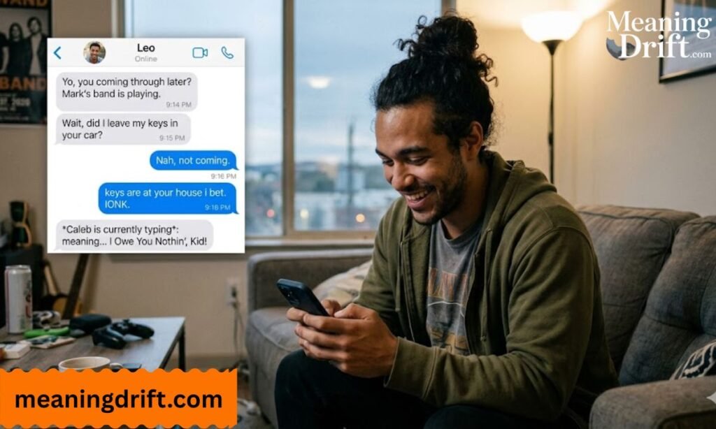 IONK Meaning in Text from a Guy