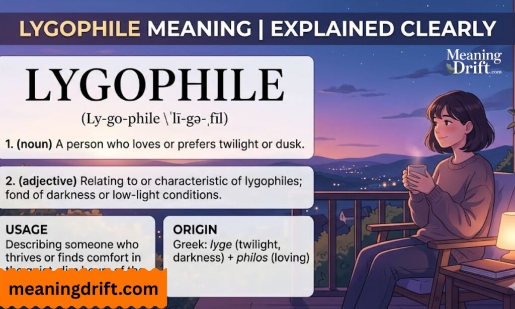 Lygophile Meaning in English Explained Clearly