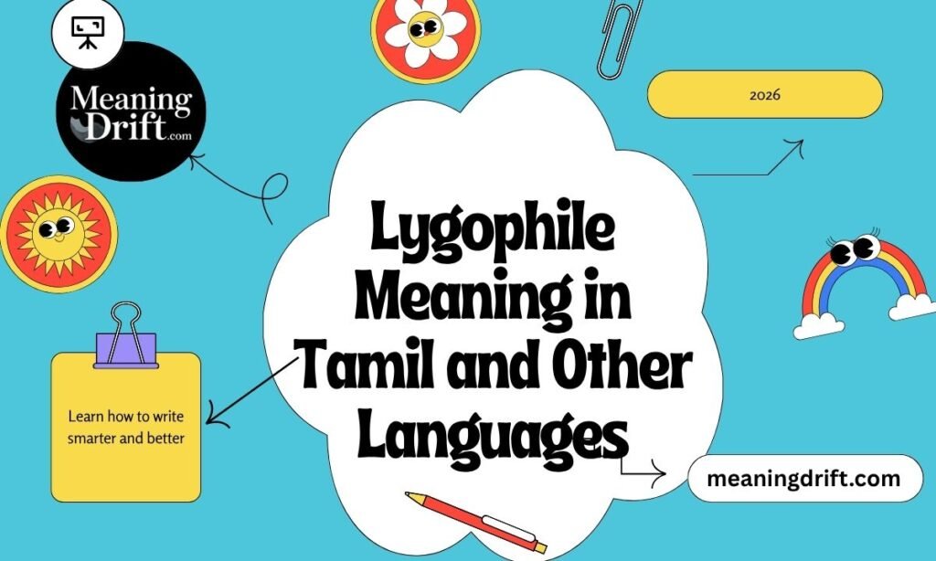 Lygophile Meaning in Tamil and Other Languages