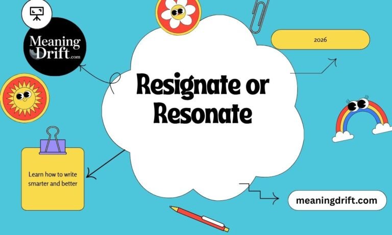 Resignate or Resonate