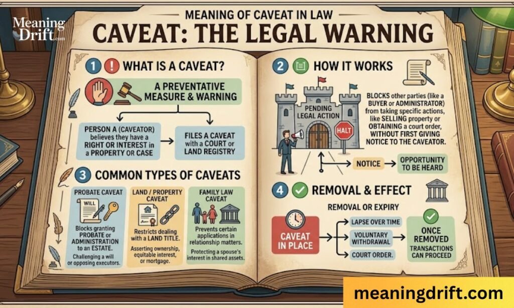 Caveat Meaning in Law