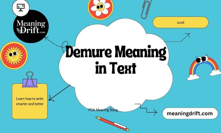 Demure Meaning in Text