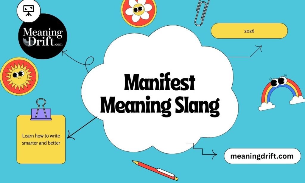 Manifest Meaning Slang