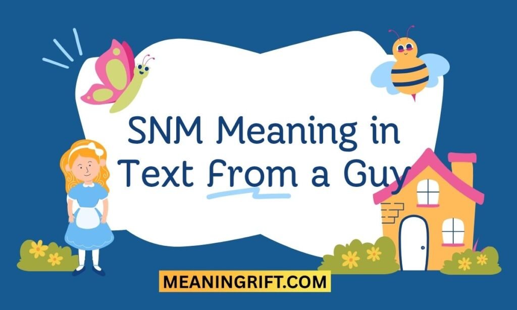 SNM Meaning in Text From a Guy