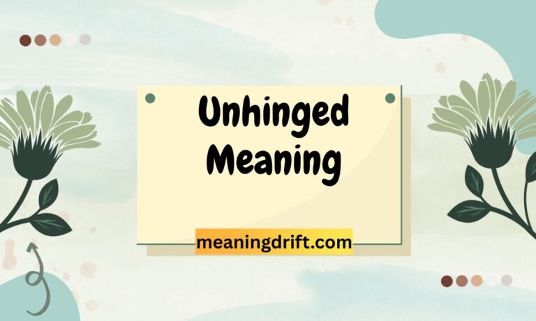 Unhinged Meaning